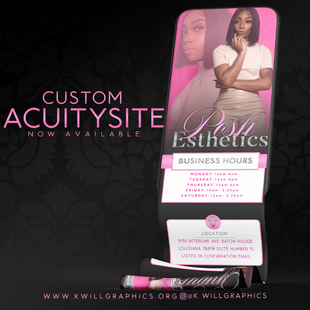 custom acuity booking site